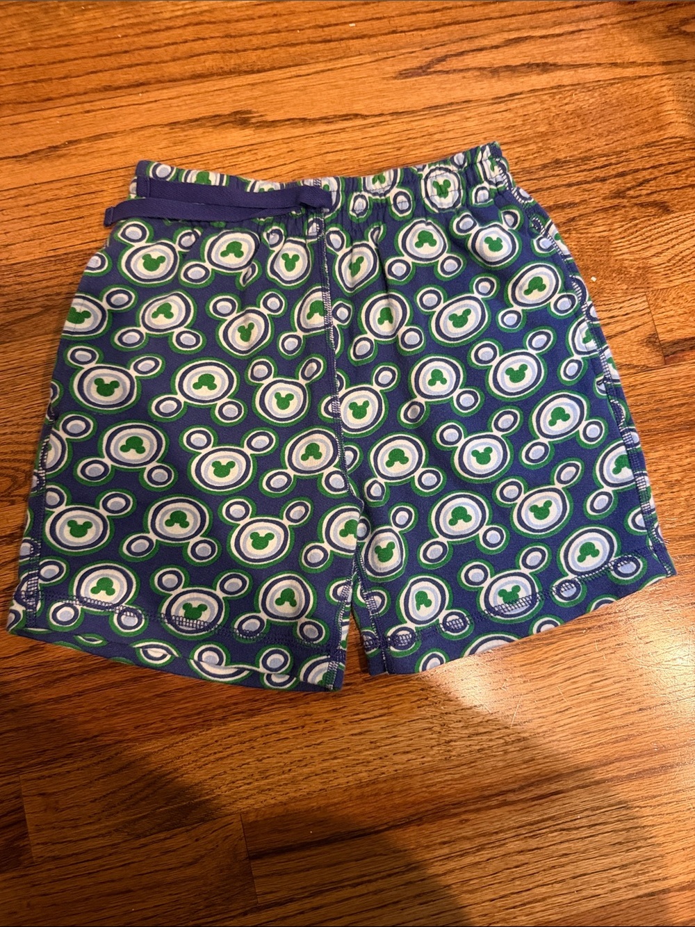 Blue & Green Mickey Print Hanna Anderson Shorts